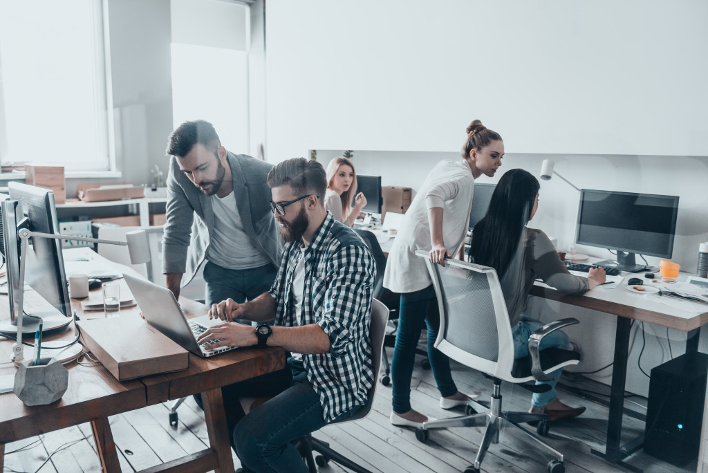 Team working in the office