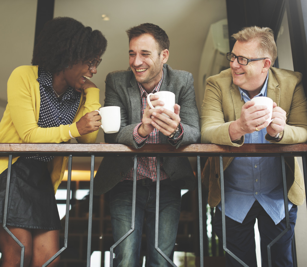 people having coffee