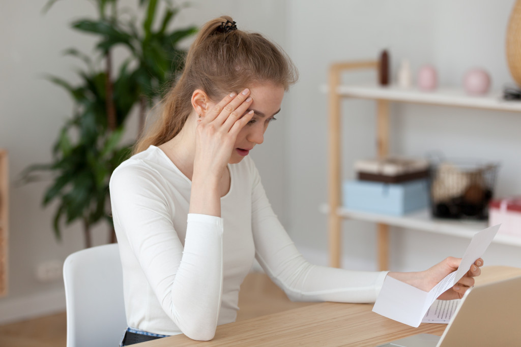 a stressed woman